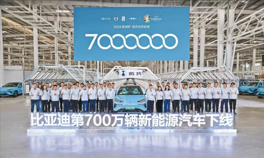 BYD Surges Ahead: World’s First Automaker to Produce 7 Million Electric Vehicles