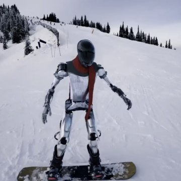 Tesla Robot learns to Snowboard (VIDEO)