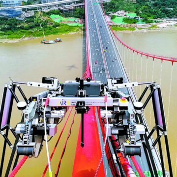 Robot Developed by Shenzhen Institute Used for Bridge Inspection