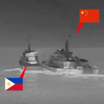 Philippine Coast Guard Ship Scrapes Chinese Vessel in Contested Waters